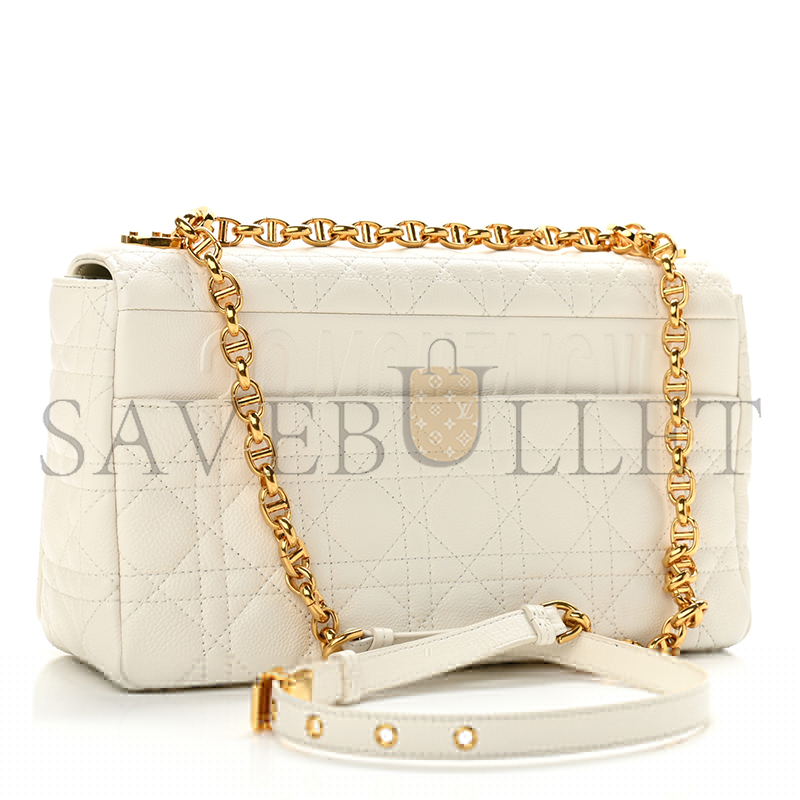 D*or grained calfskin cannage large caro bag latte  (29*17*8.9cm)